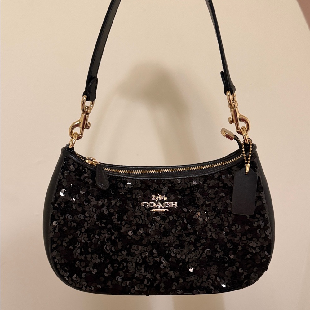 Coach black sparkly Teri